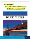 Solution Manual For Business: Its Legal, Ethical, and Global Environment 12th Edition by Marianne Jennings All 1-20 Chapters Covered ,Latest Edition, ISBN:9780357447642