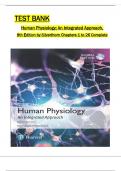 Test Bank for Human Physiology: An Integrated Approach, 8th Global Edition by Silverthorn, All 1-26 Chapters Covered ,Latest Edition, ISBN:9781292259543