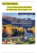 Solution Manual For Focus on Personal Finance: 2024 Release (8th edition) by Jack Kapoor All 1-14 Chapters Covered ,Latest Edition, ISBN:9781260772371