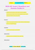 NUSA 401 Exam 2 Questions and  Answers Grade A+