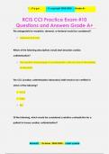 RCIS CCI Practice Exam #10 Questions and Answers Grade A+