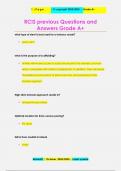 RCIS previous Questions and  Answers Grade A+