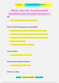 SBOLC Security Fundamentals Questions and Answers Grade A