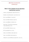 NHA CCMA Module 8 Exam Questions And Revised Answers