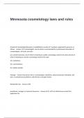 Minnesota cosmetology laws and rules Exam Questions and Correct Answers