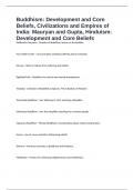 Buddhism: Development and Core Beliefs, Civilizations and Empires of India: Mauryan and Gupta, Hinduism: Development and Core Beliefs