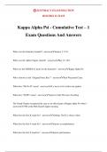 Kappa Alpha Psi - Cumulative Test – 1 Exam Questions And Answers