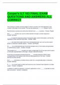 Cooper's ILT 163 FINAL EXAM QUESTIONS AND ANSWERS ALL CORRECT 