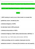 NYS State EMT Basic Practice Test Questions (2024 / 2025) with Verified Answers, 100% Guarantee Pass Score 2024