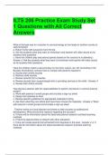 ILTS 206 Practice Exam Study Set 1 Questions with All Correct Answers 