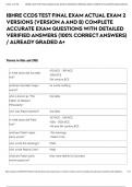 IBHRE CCDS TEST FINAL EXAM ACTUAL EXAM 2 VERSIONS (VERSION A AND B) COMPLETE ACCURATE EXAM QUESTIONS WITH DETAILED VERIFIED ANSWERS (100% CORRECT ANSWERS) / ALREADY GRADED A+