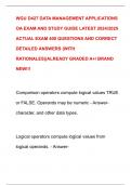 WGU D427 DATA MANAGEMENT APPLICATIONS  OA EXAM AND STUDY GUIDE LATEST 2024/2025 ACTUAL EXAM 400 QUESTIONS AND CORRECT  DETAILED ANSWERS (WITH RATIONALES)|ALREADY GRADED A+/ BRAND  NEW!!!