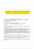 Chapter 1: Vehicle Operations Soce Prep Questions And Answers Updated 2024.