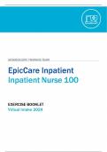 Nurse 100 EpicCare Inpatient  EXERCISE BOOKLET Virtual Intake 2024