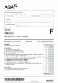 AQA GCSE POLISH 8688-RF Paper 3 Reading Foundation Tier question paper June 2024