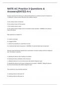 NATE AC Practice 3 Questions & Answers(RATED A+)