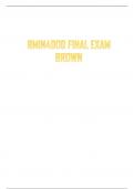 Exam (elaborations) MIN4000 BROWN