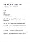 CCC TEST STUDY GUIDE Exam Questions And Answers