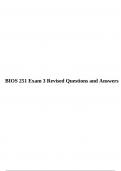 BIOS 251 Exam 3 Revised Questions and Answers. 