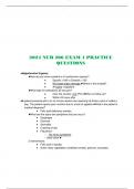 2024 NUR 206 EXAM 4 PRACTICE QUESTIONS