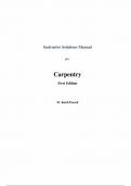 Solution Manual for Carpentry 1st Edition (W. Powell, 2015) , Chapters 1-57 | All Chapters.