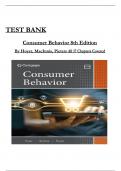 Test Bank for Consumer Behavior 8th Edition by Hoyer, MacInnis & Pieters, All Chapters 1 to 17 complete Verified editon ISBN:9780357721292