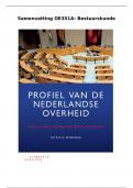 Samenvatting Profiel van de Nederlandse overheid -  Bestuurskunde (OE351A)