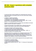 NR 464 - Exam 1 questions with complete solutions 2024