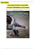 TEST BANK For Accounting Principles, 14th Edition by Jerry J. Weygandt, Paul D. Kimmel, All 1-27 Chapters Covered ,Latest Edition, ISBN:9781119707110