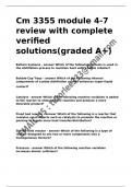 Cm 3355 module 4-7 review with complete verified solutions(graded A+).