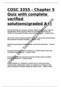 COSC 3355 - Chapter 5 Quiz with complete verified solutions(graded A+)