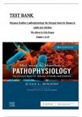 Test Bank for Pathophysiology the Biologic Basis for Disease in Adults and Children 9th Edition by McCance ISBN:9780323789936