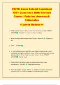 PRITE Exam Solved Combined  100+ Questions With Revised  Correct Detailed Answers&  Rationales  >Latest Update>> 