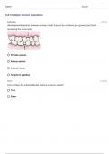 Dental and Orofacial Anatomy Final Exam Review (weeks 10-17) Questions & Answers Rated 100% Correct!!