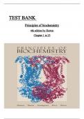 Principles of Biochemistry 4th Edition Test bank  by (Horton) latest 2024  ISBN:9780136217152 ALL CHAPTERS COVERED