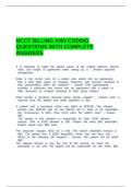 NCCT BILLING AND CODING QUESTIONS WITH COMPLETE ANSWERS.