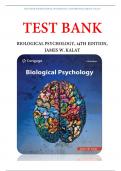 TEST BANK FOR BIOLOGICAL PSYCHOLOGY, 14TH EDITION, JAMES W. KALAT | Best Study Guide