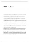 LPC Exam  Questions and Answers- Theories