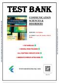 Solutions & Test Bank for Communication Sciences and Disorders 3rd Edition by Laura M. Justice 