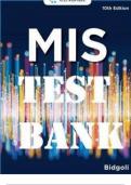 TEST BANK For Management Information Systems, 11th Edition by Hossein Bidgoli