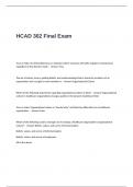 HCAD 302 Final Exam Questions and Answers