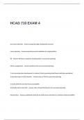 HCAD 710 EXAM 4 Questions and Answers