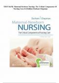 TEST BANK - Davis Advantage for Maternal-Newborn Nursing: The Critical Components of Nursing Care, 4th Edition by Durham & Chapman