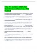 SHS 465 Quizzes 2024-2025 Questions and Answers 100% Verified 