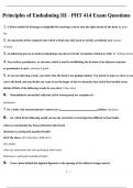 Principles of Embalming III - PHT 414 Exam Questions