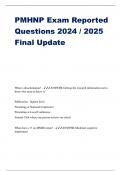 PMHNP Exam Reported Questions 2024 / 2025 Final Update