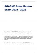 AGACNP Exam Review Exam 2024 / 2025