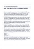   ATI: RN Communication Assessment exam with correct answers 2024