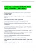 SHS 310 TEST QUESTIONS WITH 100% CORRECT ANSWERS 