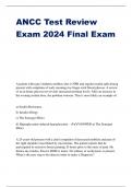 ANCC Test Review Exam 2024 Final Exam